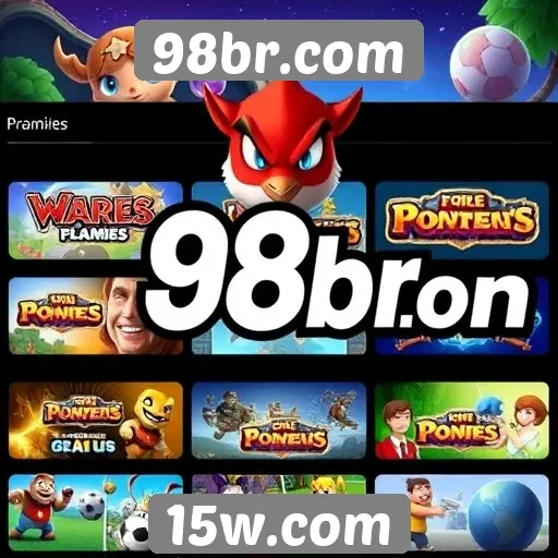 Variedade de jogos disponíveis no 98br.com